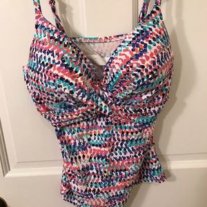 NWT Captiva by Christina Large Tankini Top